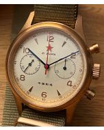 Seagull 1963 BRONZE Red Star Chronograph Seagull ST19 40mm - letztes Exemplar!